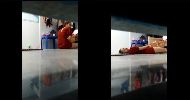 Quay lén gấu thủ dâm trong phòng