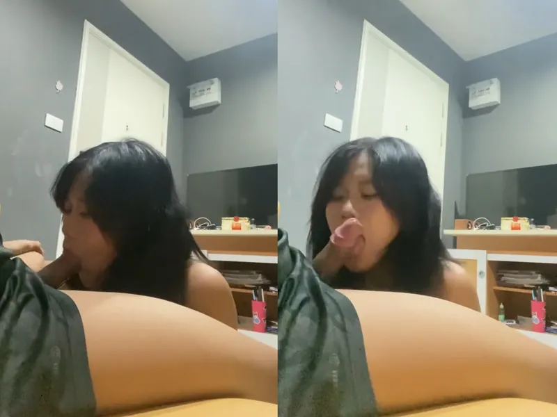 Em mê liếm dương vật đến mức ho sặc sụ p1